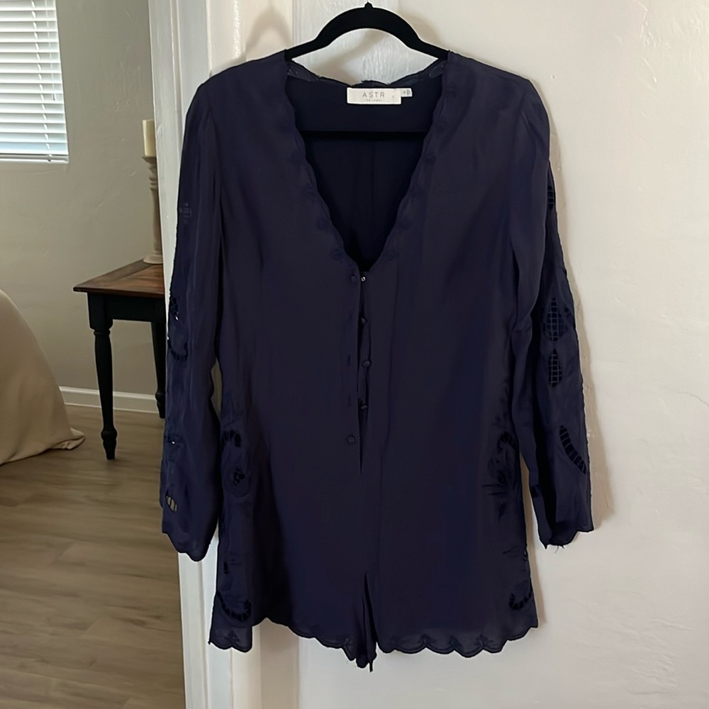 Navy Romper